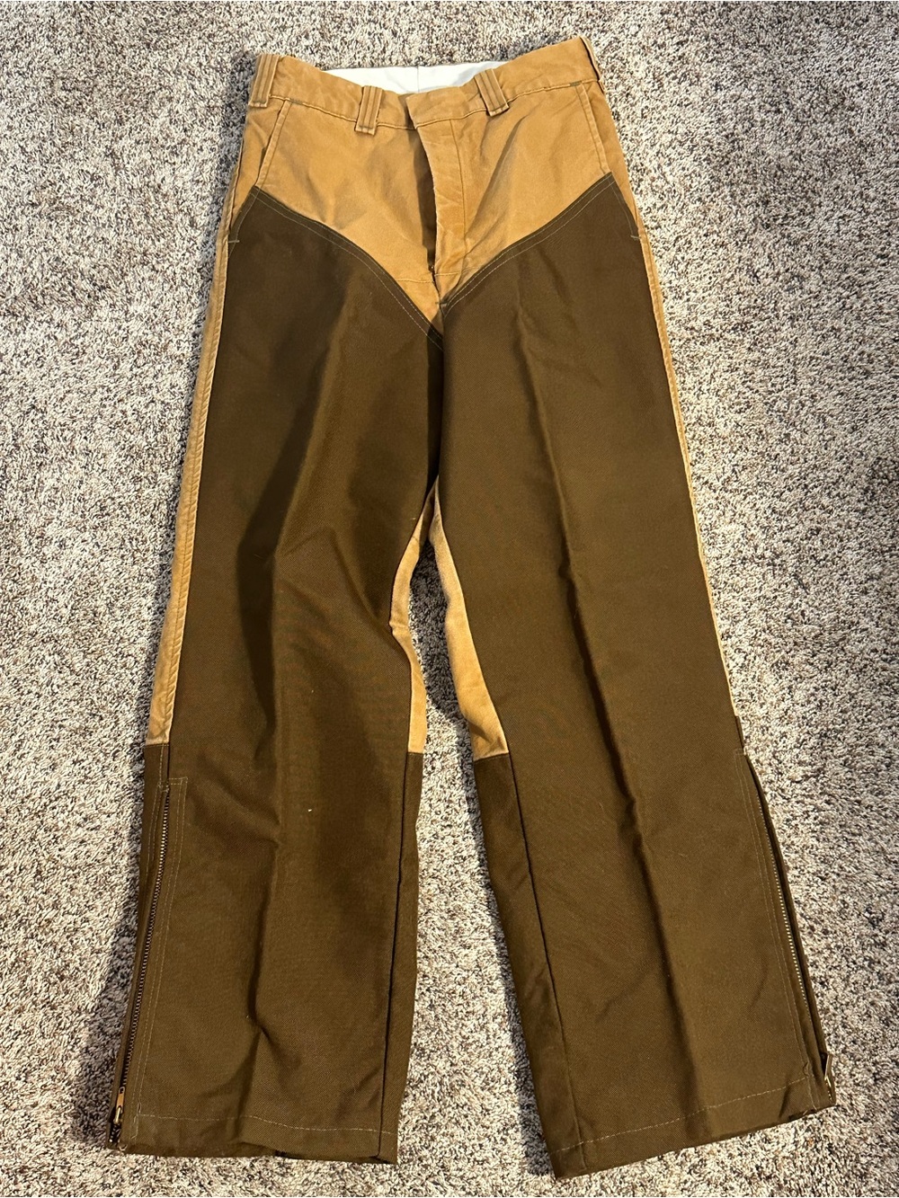 Duxbak Men's Two-Tone Tan and Brown Upland Hunting Pants